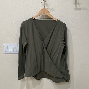 Lululemon Olive Wrap Knit Top—BEAUTIFUL!! Excellent Condition!!
